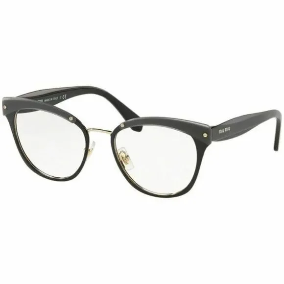 Miu Miu Cat Eye Style Eyeglasses Black W/Demo Lens - Picture 1 of 7